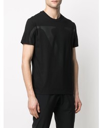 schwarzes bedrucktes T-Shirt mit einem Rundhalsausschnitt von Valentino