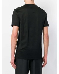 schwarzes bedrucktes T-Shirt mit einem Rundhalsausschnitt von Lanvin