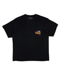 schwarzes bedrucktes T-Shirt mit einem Rundhalsausschnitt von Travis Scott Astroworld