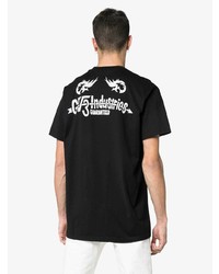 schwarzes bedrucktes T-Shirt mit einem Rundhalsausschnitt von Givenchy