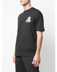 schwarzes bedrucktes T-Shirt mit einem Rundhalsausschnitt von Palace