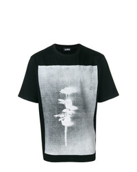 schwarzes bedrucktes T-Shirt mit einem Rundhalsausschnitt von U.P.W.W.
