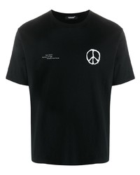 schwarzes bedrucktes T-Shirt mit einem Rundhalsausschnitt von UNDERCOVE