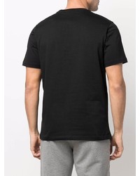 schwarzes bedrucktes T-Shirt mit einem Rundhalsausschnitt von PS Paul Smith