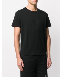 schwarzes bedrucktes T-Shirt mit einem Rundhalsausschnitt von Valentino