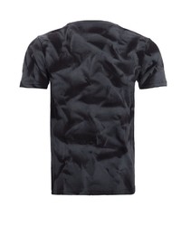 schwarzes bedrucktes T-Shirt mit einem Rundhalsausschnitt von WAY OF GLORY