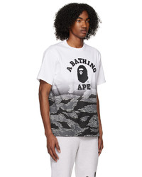 schwarzes bedrucktes T-Shirt mit einem Rundhalsausschnitt von BAPE