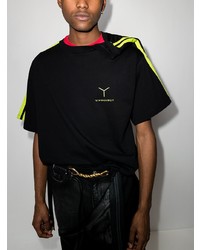 schwarzes bedrucktes T-Shirt mit einem Rundhalsausschnitt von Y/Project