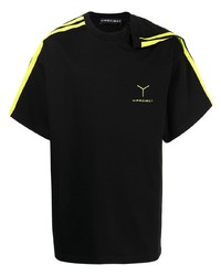 schwarzes bedrucktes T-Shirt mit einem Rundhalsausschnitt von Y/Project