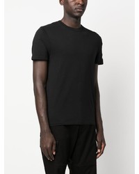 schwarzes bedrucktes T-Shirt mit einem Rundhalsausschnitt von Zadig & Voltaire