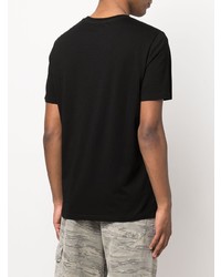 schwarzes bedrucktes T-Shirt mit einem Rundhalsausschnitt von Zadig & Voltaire