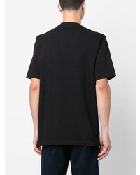 schwarzes bedrucktes T-Shirt mit einem Rundhalsausschnitt von PS Paul Smith