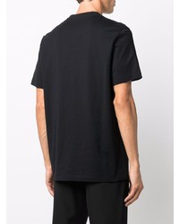 schwarzes bedrucktes T-Shirt mit einem Rundhalsausschnitt von Isabel Marant