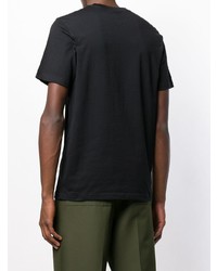 schwarzes bedrucktes T-Shirt mit einem Rundhalsausschnitt von Ps By Paul Smith