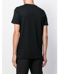 schwarzes bedrucktes T-Shirt mit einem Rundhalsausschnitt von Ps By Paul Smith