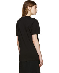 schwarzes bedrucktes T-shirt von MCQ