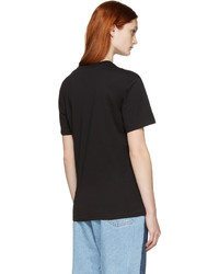 schwarzes bedrucktes T-shirt von MCQ