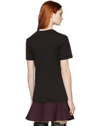 schwarzes bedrucktes T-shirt von MCQ