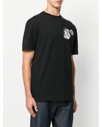 schwarzes bedrucktes T-shirt von McQ