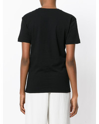 schwarzes bedrucktes T-shirt von MCQ