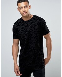 schwarzes bedrucktes T-shirt von Asos