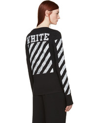 schwarzes bedrucktes T-shirt von Off-White