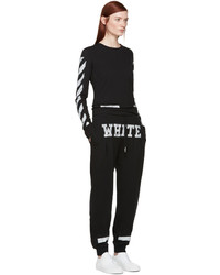 schwarzes bedrucktes T-shirt von Off-White