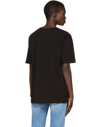 schwarzes bedrucktes T-shirt von Gucci