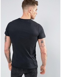 schwarzes bedrucktes T-shirt von Blend of America