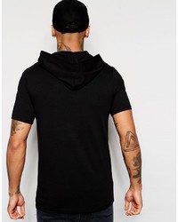 schwarzes bedrucktes T-shirt von Asos