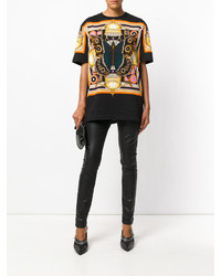 schwarzes bedrucktes T-shirt von Givenchy