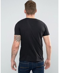 schwarzes bedrucktes T-shirt von Asos