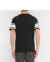 schwarzes bedrucktes T-shirt von Beams