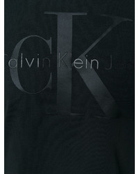 schwarzes bedrucktes T-shirt von CK Calvin Klein