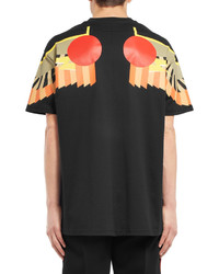 schwarzes bedrucktes T-shirt von Givenchy