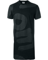 schwarzes bedrucktes T-shirt von Comme des Garcons