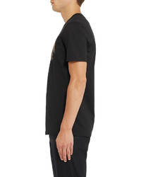 schwarzes bedrucktes T-shirt von Givenchy