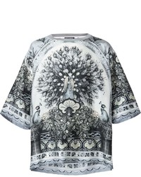 schwarzes bedrucktes T-shirt von Dolce & Gabbana