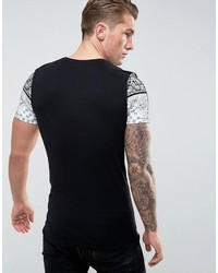 schwarzes bedrucktes T-shirt von Asos