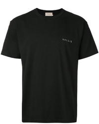 schwarzes bedrucktes T-shirt von Factotum