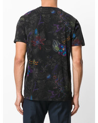 schwarzes bedrucktes T-shirt von Etro