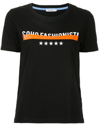 schwarzes bedrucktes T-shirt von GUILD PRIME