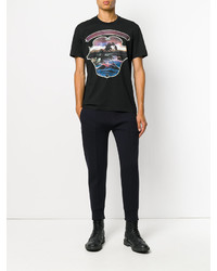 schwarzes bedrucktes T-shirt von Givenchy