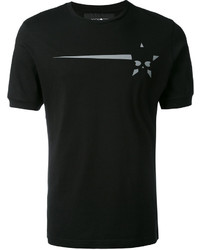 schwarzes bedrucktes T-shirt von Hydrogen