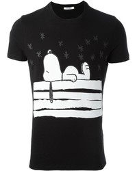 schwarzes bedrucktes T-shirt von Iceberg