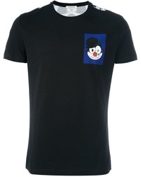 schwarzes bedrucktes T-shirt von Iceberg