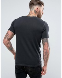 schwarzes bedrucktes T-shirt von Jack and Jones