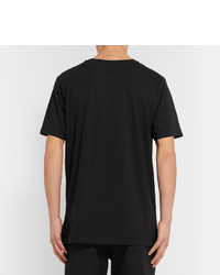 schwarzes bedrucktes T-shirt von Public School