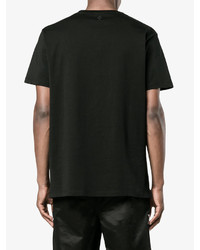 schwarzes bedrucktes T-shirt von Marcelo Burlon County of Milan