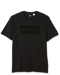 schwarzes bedrucktes T-shirt von Levi's
